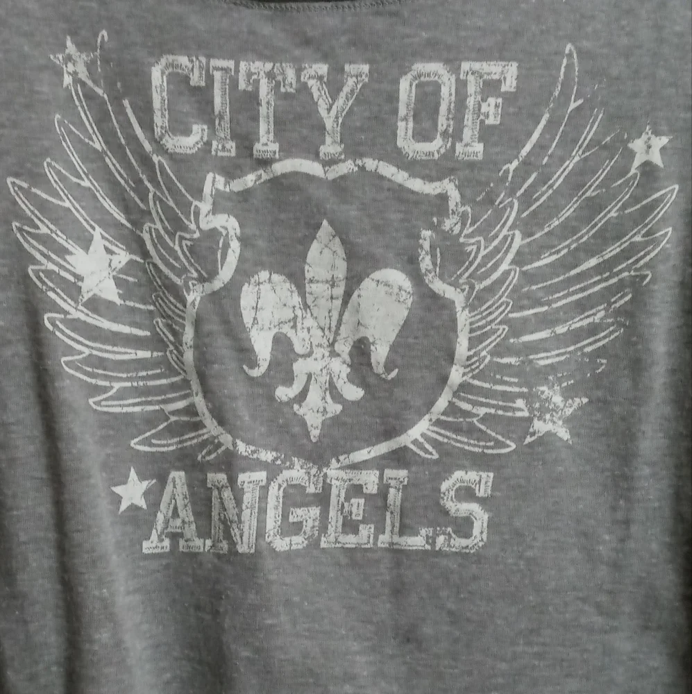 NWOT eye candy long sleeve crop tee top XL gray - Picture 4 of 4